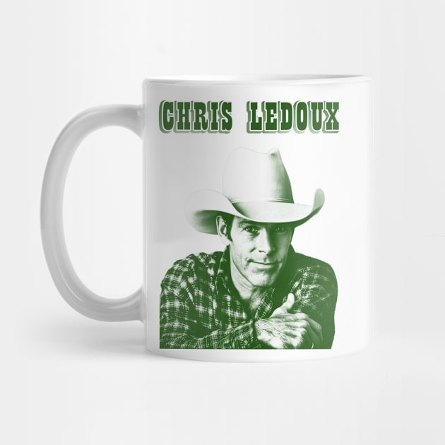 Chris LeDoux - // green solid style, by Loreatees